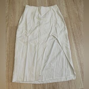Abercrombie & Fitch Cream Midi Skirt
